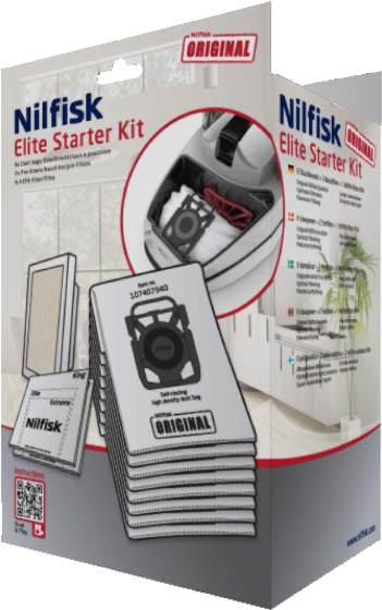 NILFISK Elite Starter Kit 8'li Toz Torbası + 1 Hepa + 2 Motor Koruma Filtresi.png